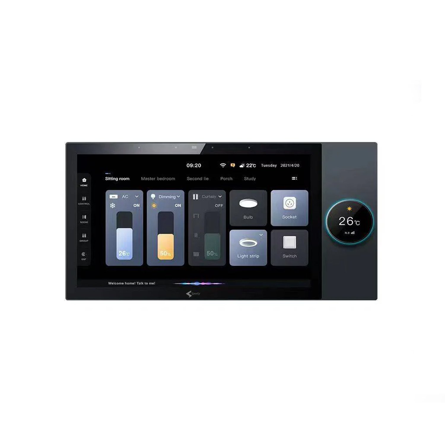 10" Touch control panel with music play