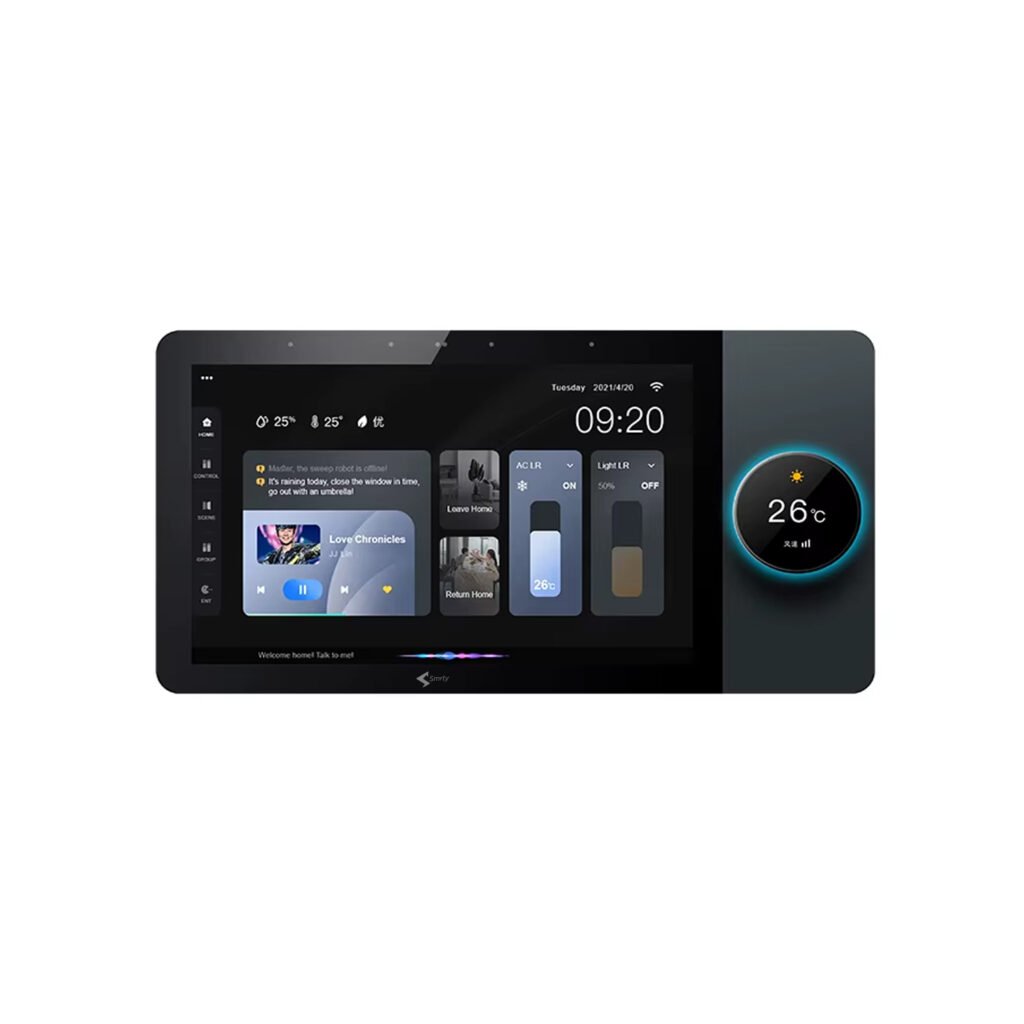 6" touch screen control panel with music play